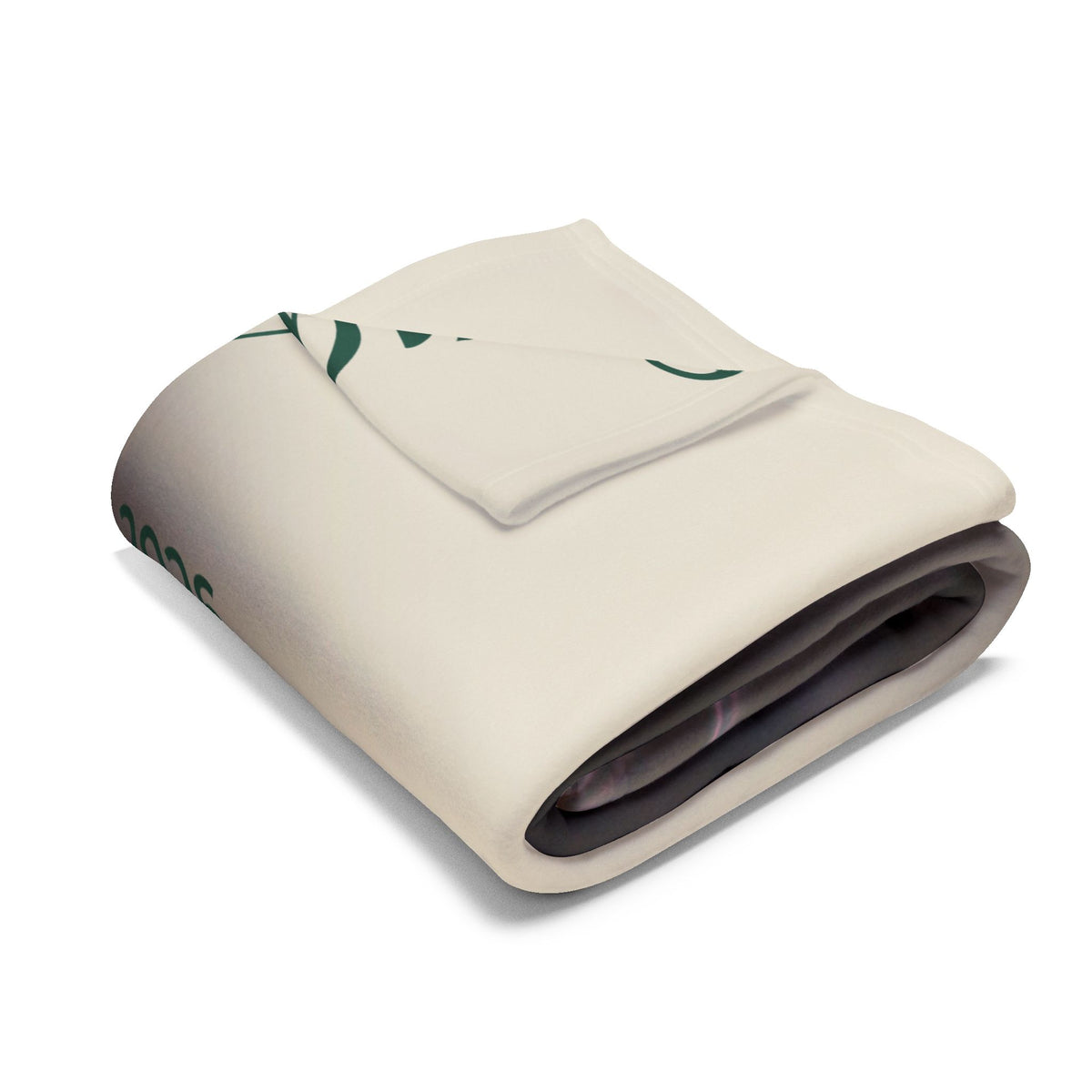 Cream personalised photo blanket with a pet photo and name, product view