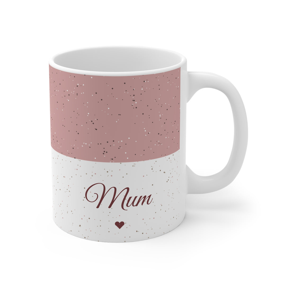Dusty pink personalised name mug, product view