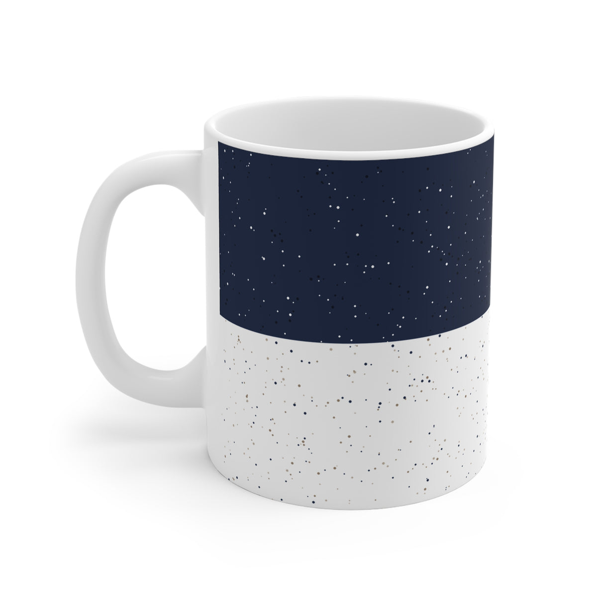 Midnight blue personalised name mug, product view