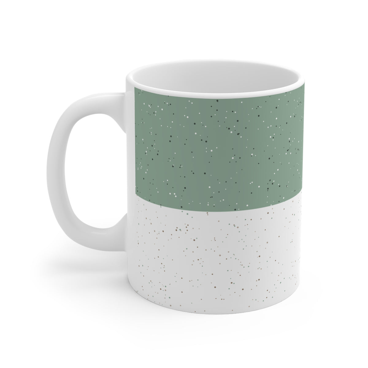 Sage green personalised name mug, product view
