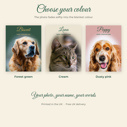 Choose your colour: forest green, cream or dusty pink